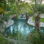 And here is the pretty view from inside the gazebo.  Very relaxing. 