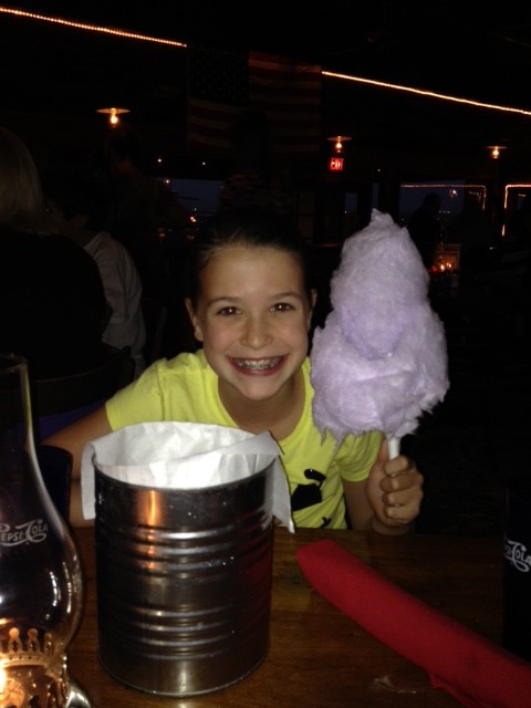 Complimentary cotton candy was a nice surprise for dessert! 