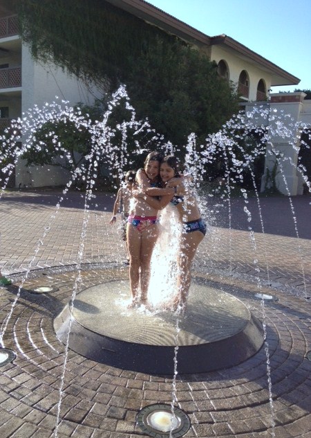My girl and her friend at our recent stay at The Arizona Grand resort.  Great summer rates there this time of year! 