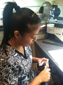 Britni Padilla making mouth guard (1)