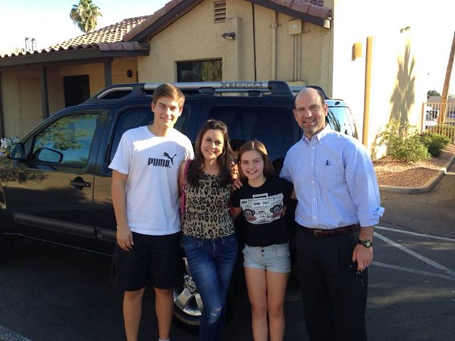 One of my all time happy memories...surprising our boy with a car as a reward for all As in honors classes always and his excellent behavior. 