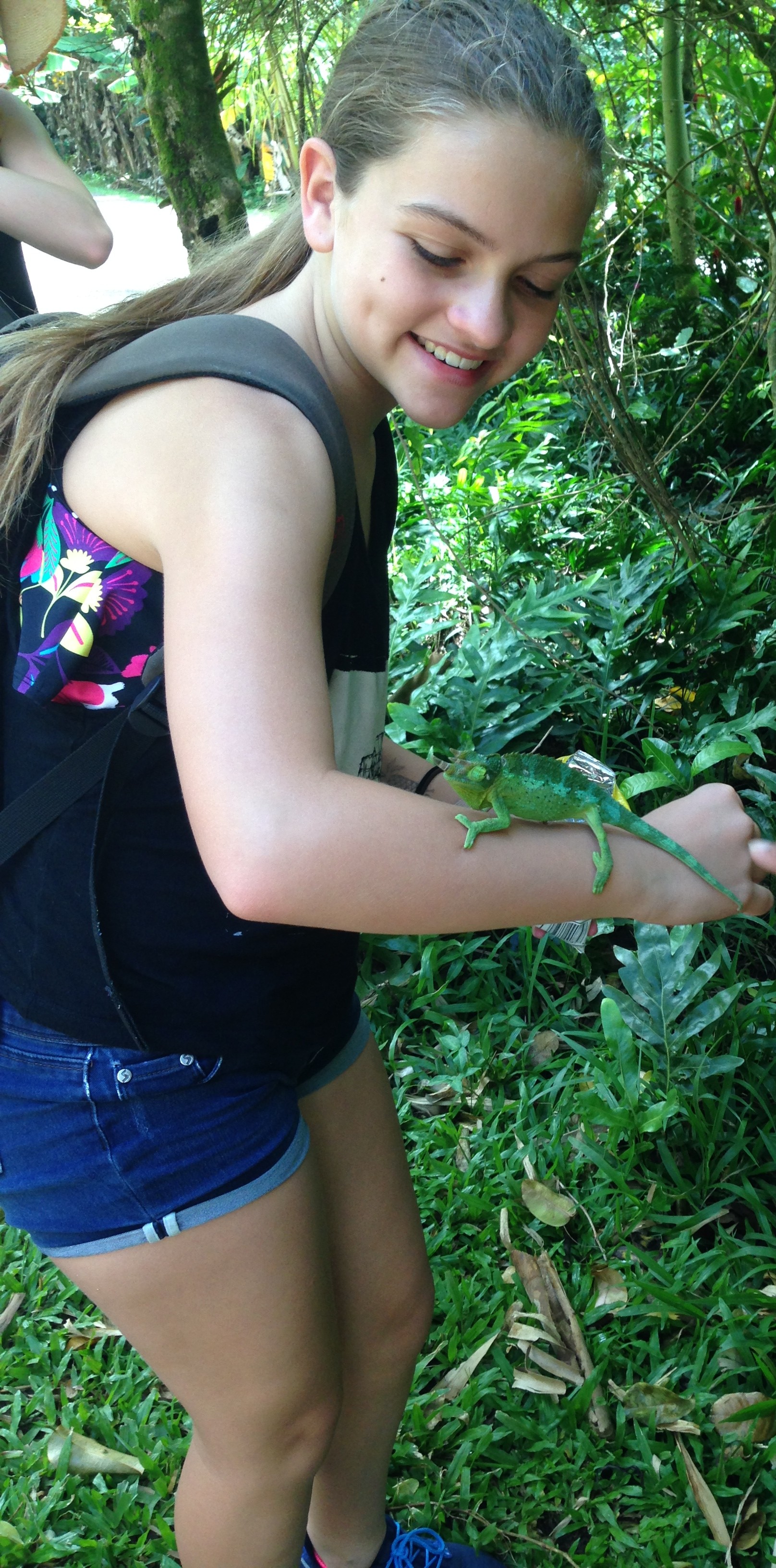 Lexi holding chamelon