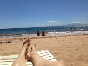 feet and gals on beach