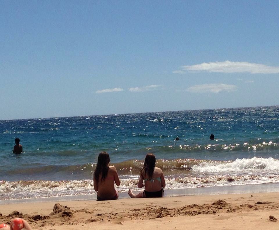 gals on beach in Wailea