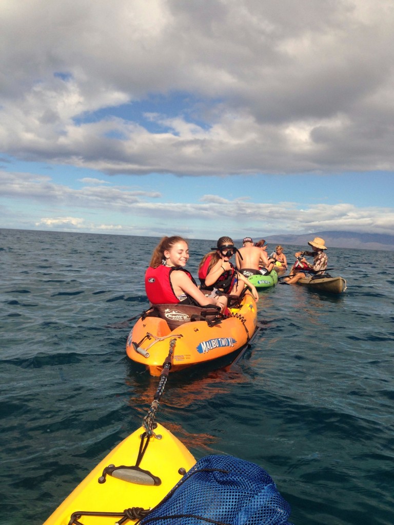 girls on kayak