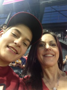 me and jack at dbacks game