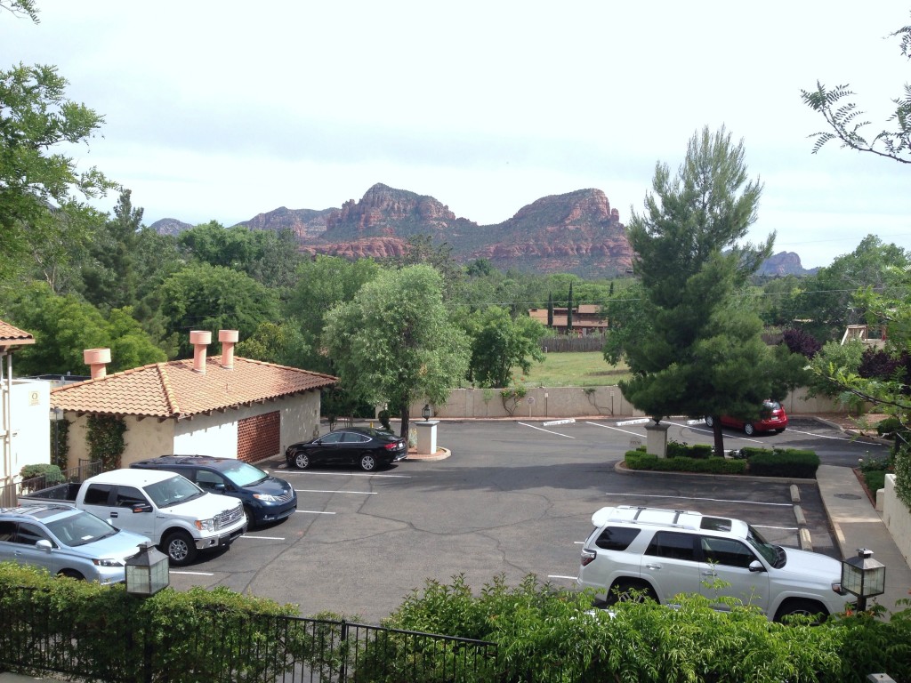 Sedona from our hotel room front door