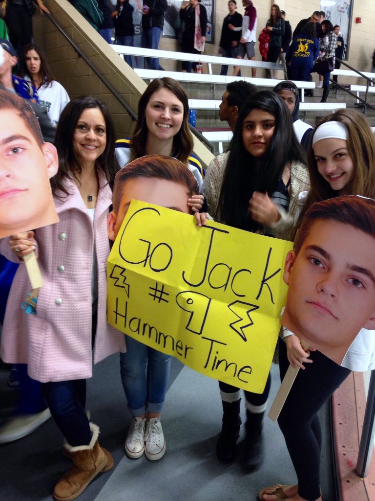 Jack's cheering section