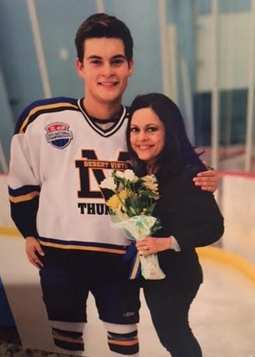 on ice senior night with Jack