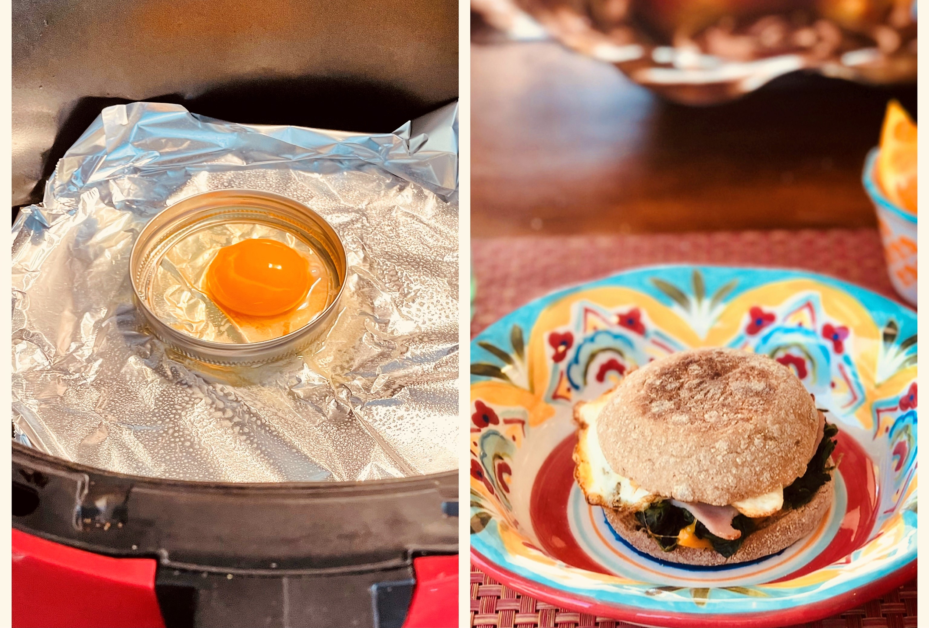 Quick Tip Healthy Air Fryer Egg Muffin Breakfast Sandwich - ManagedMoms.com